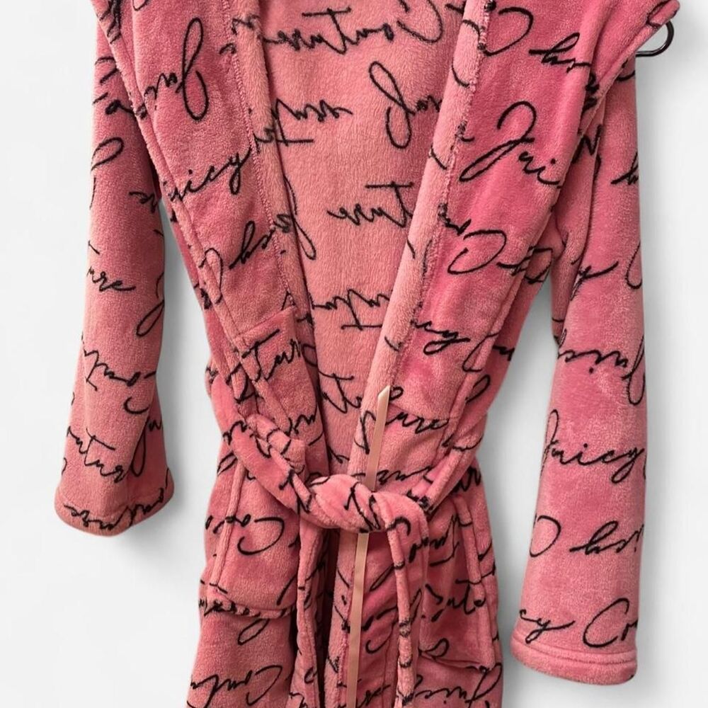 Juicy-couture Women's Pink and Black Robe